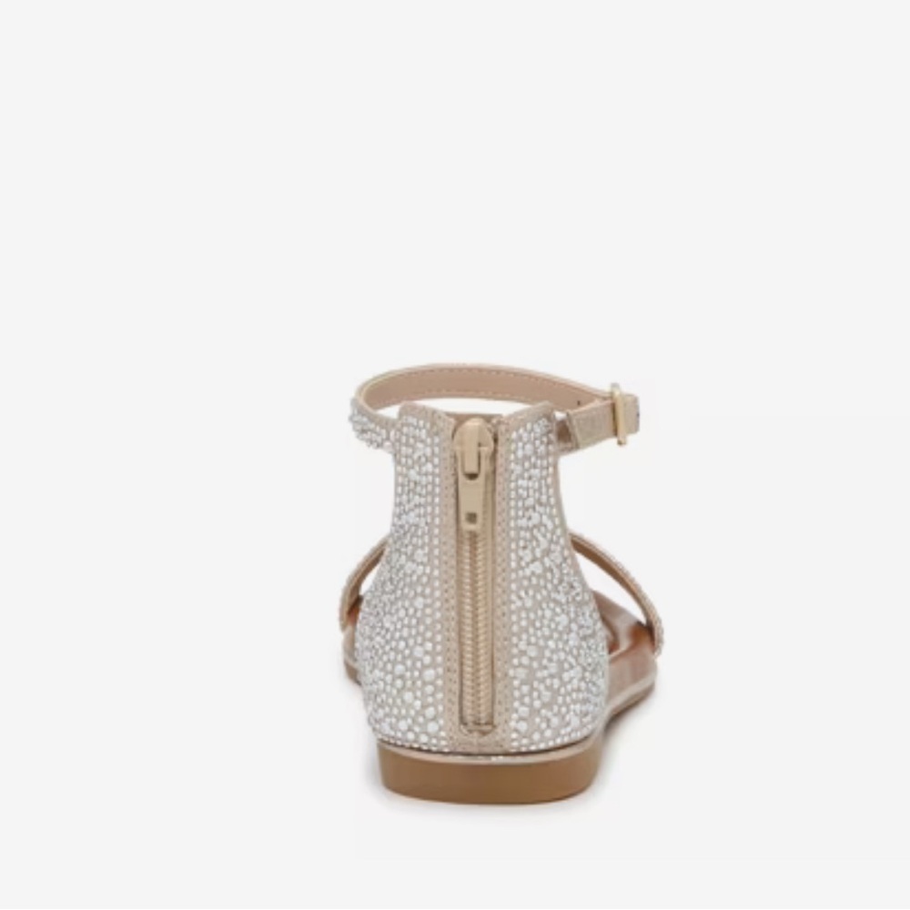 Kelly & Katie Glittering Silver Sandals - Picture 10 of 12